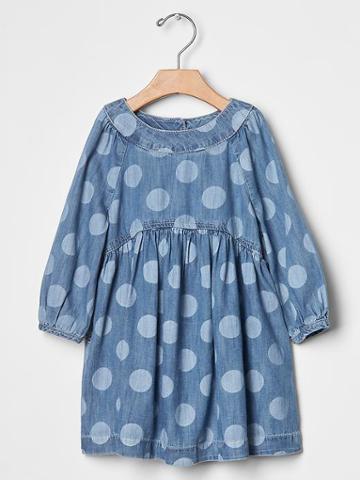 Gap Indigo Dot Dress - Polka Dots