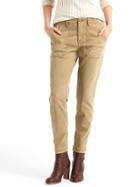 Gap Women Skinny Ankle Utility Chinos - Cream Caramel