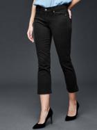 Gap Women Authentic 1969 Crop Kick Jeans - Solid Black