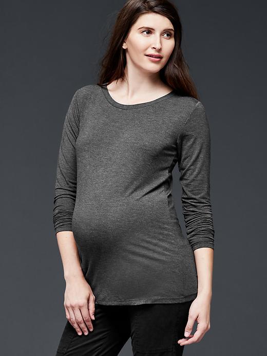 Gap Women Pure Body Lightweight Modal Sleep Tee - Charcoal Heather