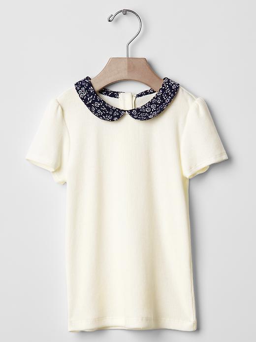 Gap Contrast Round Collar Top - New Off White
