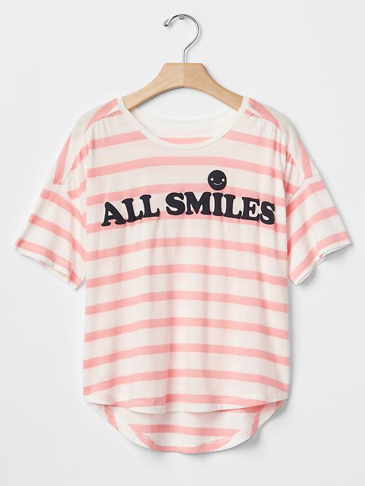 Gap Statement Stripe Dolman Tee - Devi Pink