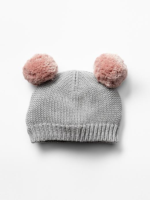 Gap Bear Pom Pom Hat - Gray