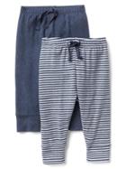 Gap Favorite Stripe Knit Pants 2 Pack - Navy Heather