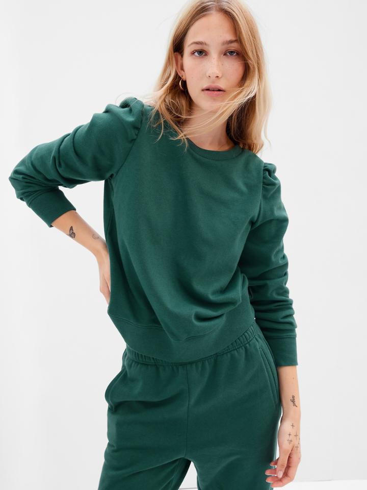 Vintage Soft Puff Sleeve Sweatshirt