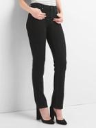 Gap Women Mid Rise Straight Jeans - Soft Black