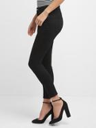 Gap Mid Rise Sculpt Ever Black True Skinny Jeans - Solid Black