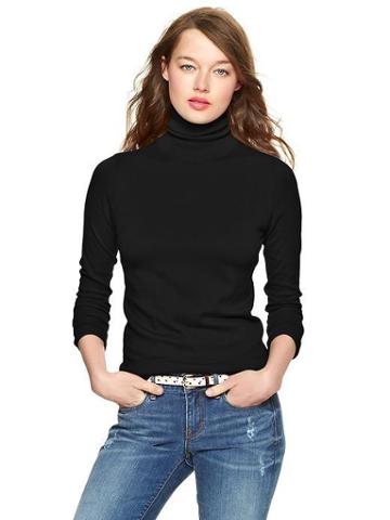 Gap Luxlight Turtleneck Sweater - True Black