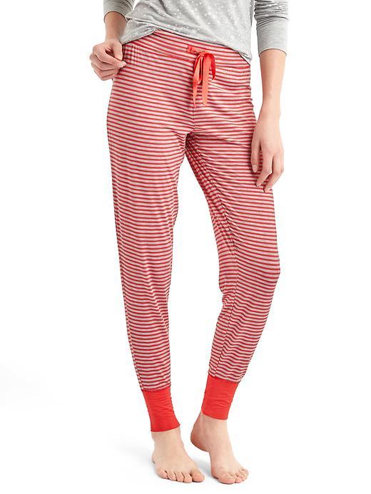 Gap Women Pure Body Print Joggers - Seamless Stripe Red