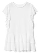 Gap Women Flutter Tier Top - White