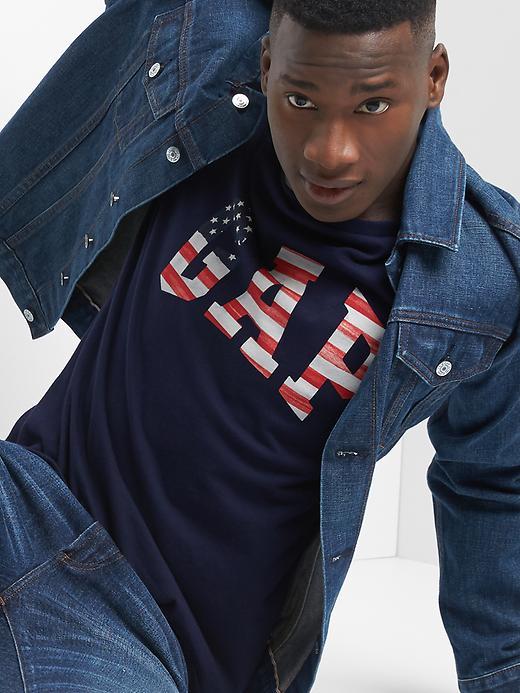 Gap Men Americana Logo Tee - Dark Night
