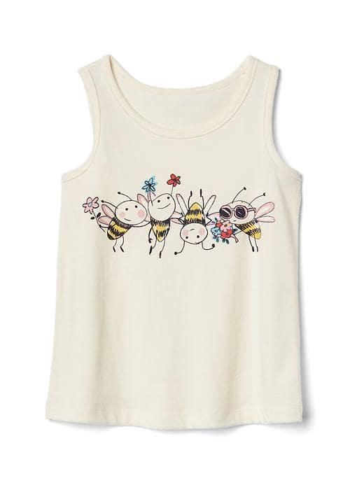 Gap Graphic Tank - White Bumble Bee