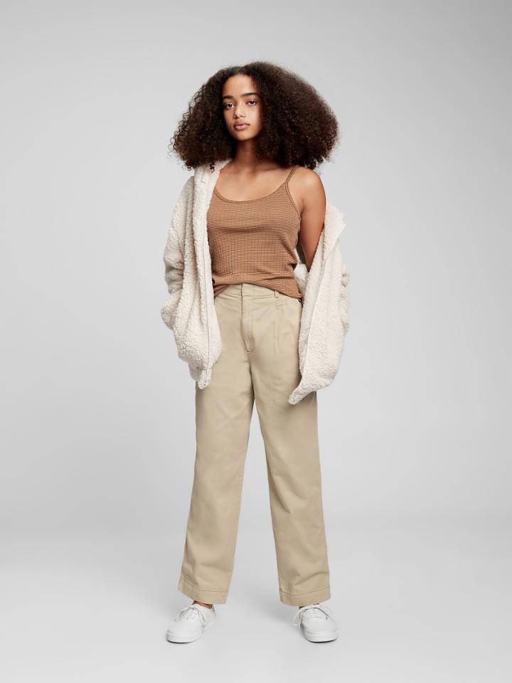 Teen Pleated Khakis With Washwell