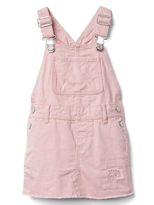 Gap 1969 Rip & Repair Denim Skirt Overalls - Pink Standard