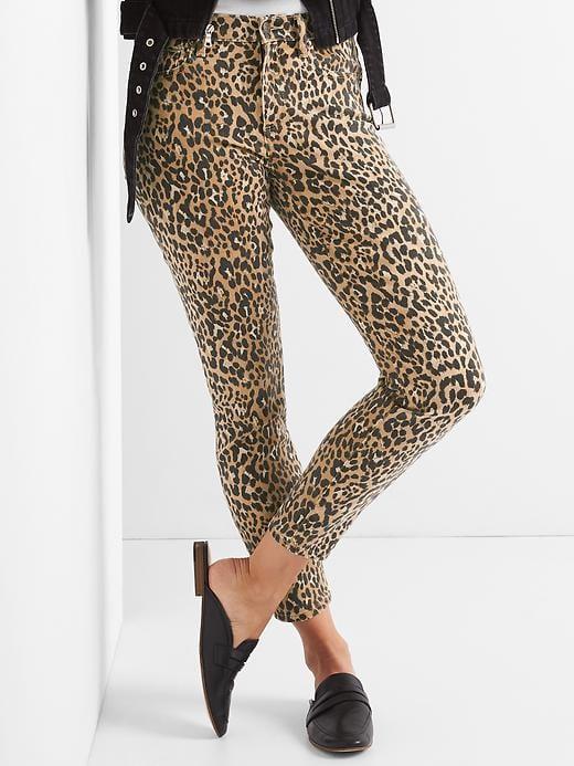 Gap Leopard True Skinny Ankle Jeans Stretch - Leopard Print