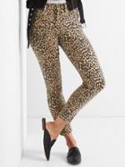 Gap Leopard True Skinny Ankle Jeans Stretch - Leopard Print