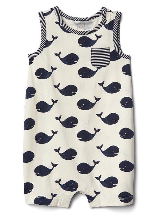 Gap Organic Whale Tank Shorty One Piece - Dark Night
