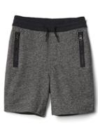 Gap Marled Zip Shorts - Charcoal