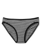 Gap Women Stretch Cotton Bikini - Basic Stripe Black