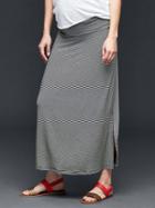 Gap Foldover Stripe Maxi Skirt - Basic Navy Stripe