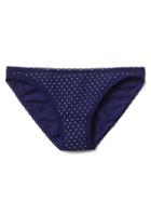 Gap Women Lace Trim Skinny Bikini - Dot Drizzle Blue