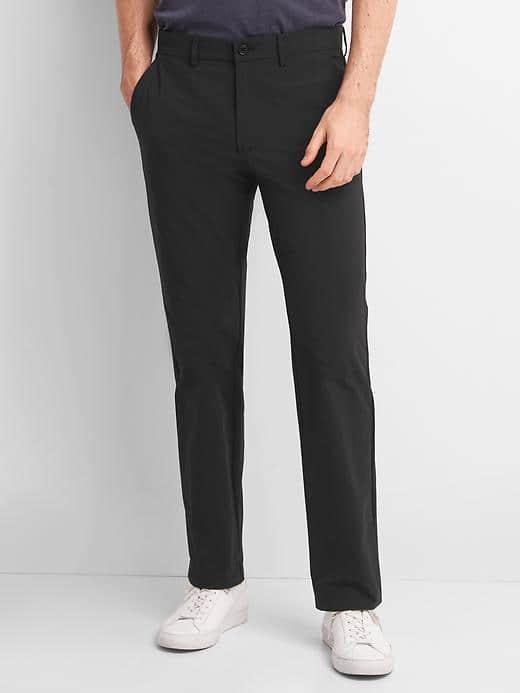 Gap Men Lightweight Straight Fit Performance Khakis - True Black