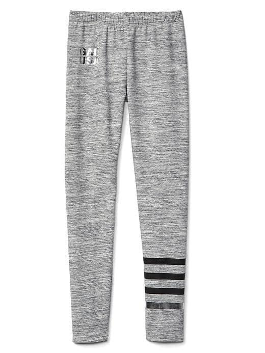 Gap Women Embellished Logo Soft Terry Leggings - New Heather Grey
