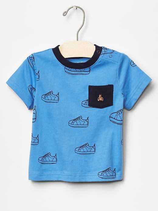Gap Print Pocket Tee - Blue Print