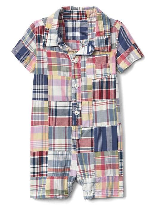 Gap Patchwork Shorty One Piece - Patchwork