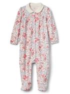 Gap Floral Peter Pan Footed One Piece - Pink Cameo