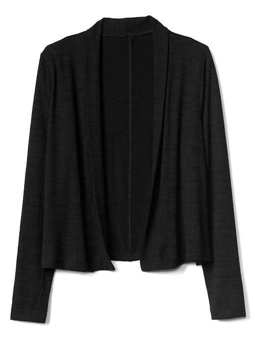 Gap Women Softspun Knit Open Front Cardigan - Black