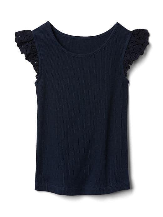 Gap Crochet Sleeve Tee - Blue Galaxy