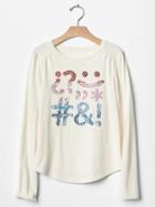 Gap Sparkle Graphic Tee - Ivory Frost