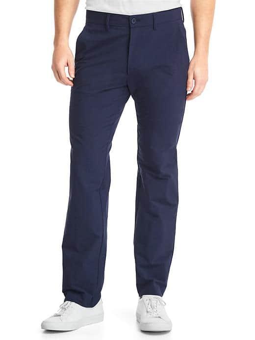 Gap Performance Straight Fit Khakis - True Indigo