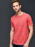 Gap Men Slub Jersey T Shirt - Weathered Red