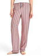 Gap Women Piping Sleep Pants - Rose Stripe Red