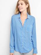 Gap Women Dreamwell Sleep Shirt - Floral Geo Blue