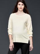 Gap Women Drop Shoulder Crew Sweater - Snow Cap