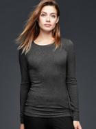 Gap Women Pure Body Smooth Cotton Tee - Charcoal Heather