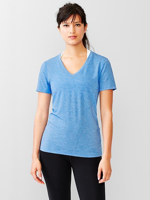 Gap Women Gapfit Breathe V Neck Tee - Barclay Blue V2