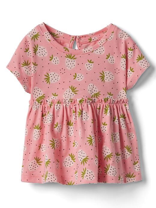 Gap Strawberry Shirred Cap Top - Coral Frost