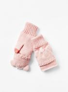 Gap Lurex Sparkle Bear Convertible Tech Mittens - Icy Pink