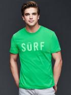 Gap Men Surfer Graphic Crew T Shirt - Lush Green