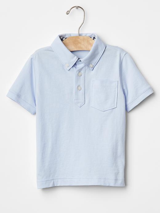 Gap Button Down Pocket Polo - Bicoastal Blue