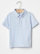Gap Button Down Pocket Polo - Bicoastal Blue