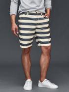 Gap Men Stripe Everyday Shorts 10 - Blue White Stripe