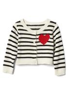 Gap Love Stripe Button Cardigan - Ivory Frost