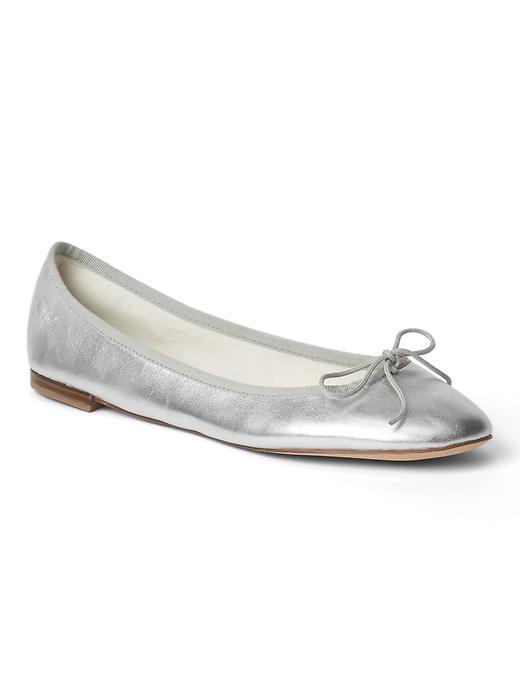 Gap Women Cinch Ballet Flats - Silver