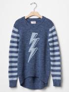 Gap Gapkids X Ed Stripe Energy Bolt Sweater - Blue