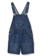 Gap Women Denim Pocket Shortalls - Medium Indigo
